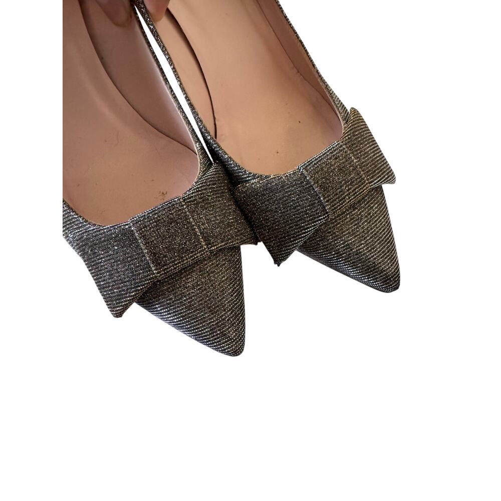 Kate Spade Womens Juliette Bow Toe Dress Pumps Sparkly Wedding Evening SIZE 7.5 - Picture 10 of 11